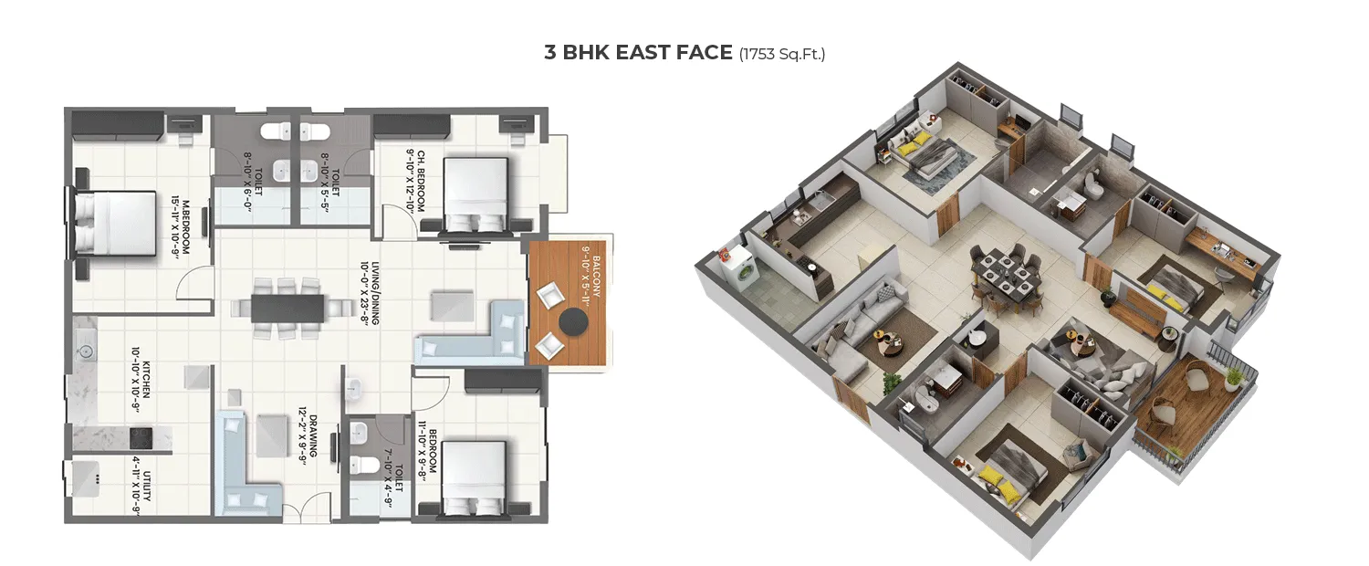 3 BHK East