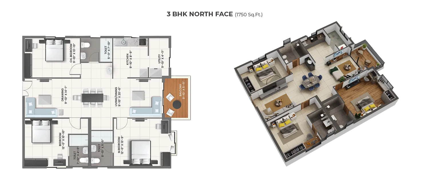 3 BHK North