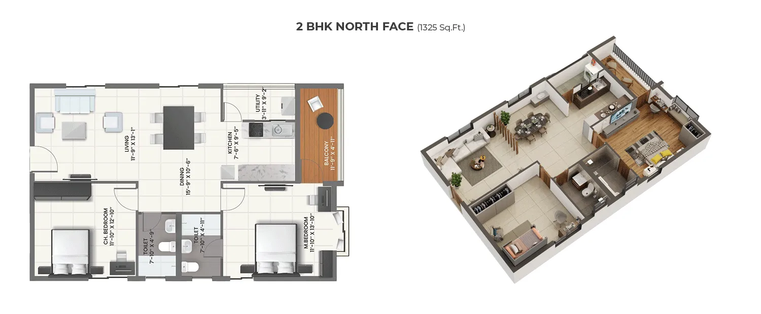 2 BHK North